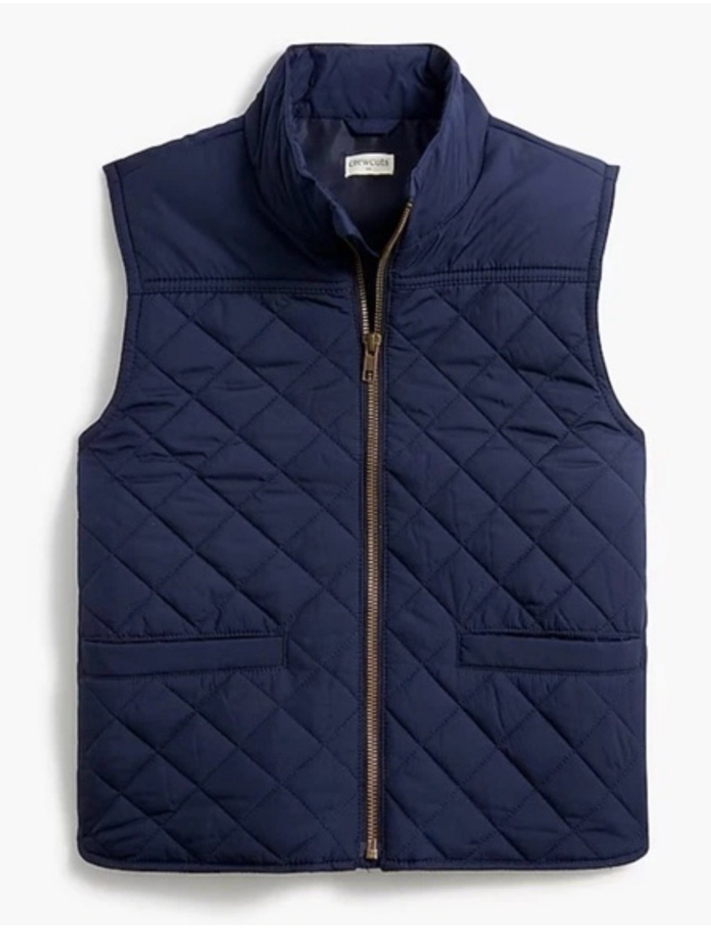 Crewcuts | Navy Quilted Vest | Pockets | Zip-Front | 3-4 years